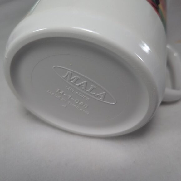 MALA Melamine Jungle Parrots & Flowers Set Cups Saucers Bowls Plates 10 Lot - Picture 11 of 15